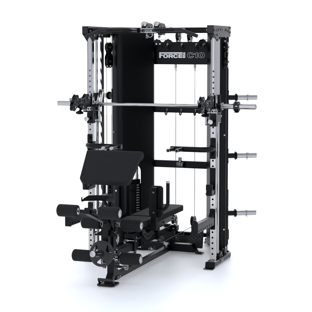 Force USA C10 All-In-One Functional Trainer + Sliding Bench Package ...