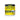 Creatine supplement container with yellow label and black lid on a white background