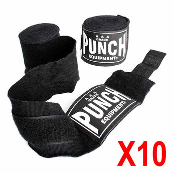 Punch 4m Hand Wraps Bulk Pack - 10 Pairs