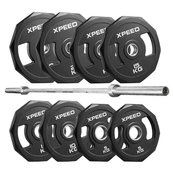 100kg Olympic Plate Pack + 20kg Barbell