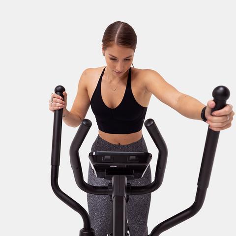 freeform e3 elliptical trainer front view close up with woman
