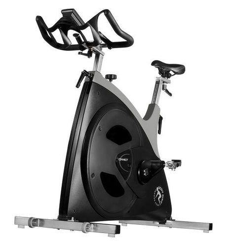 Load image into Gallery viewer, body bike connect spin bike grey side view
