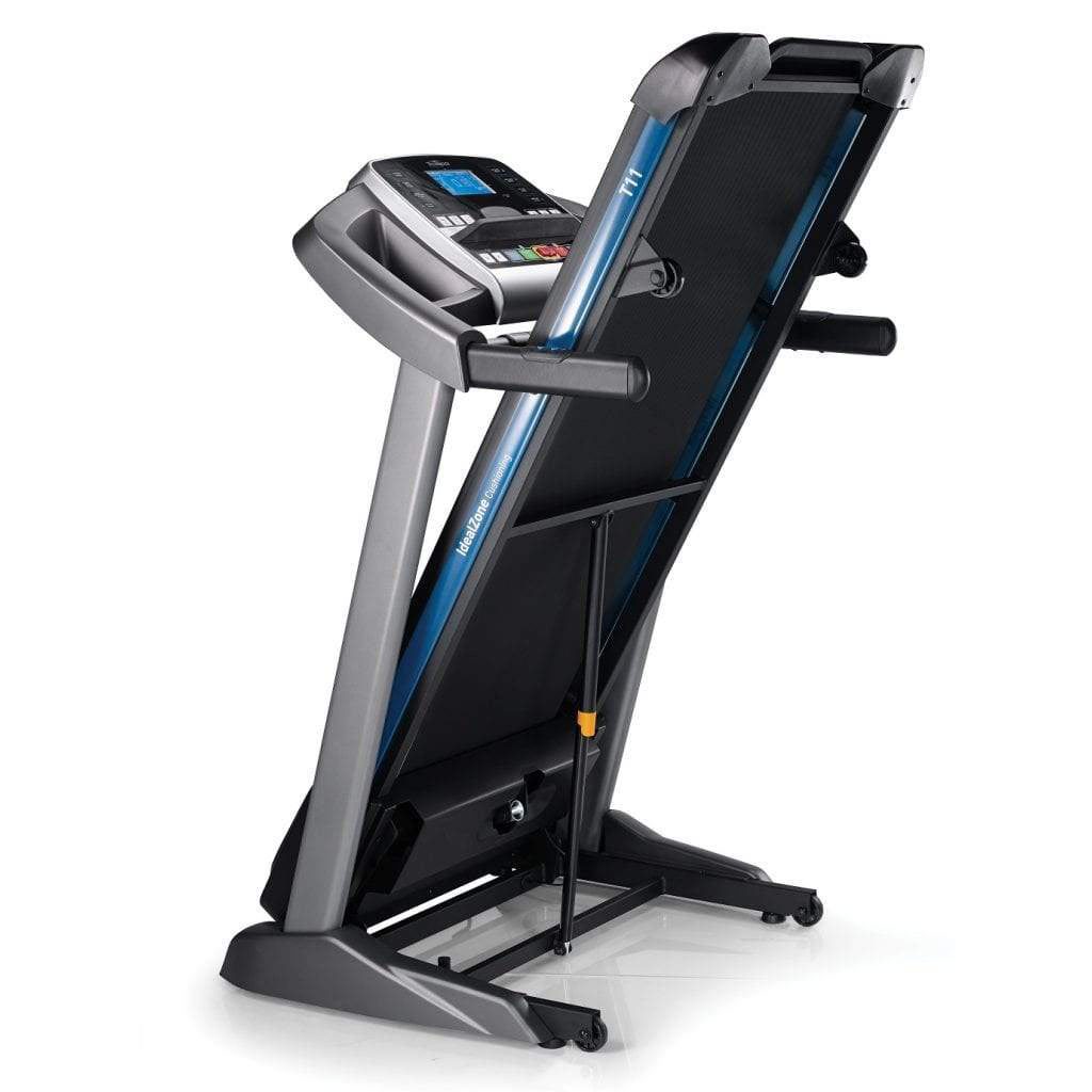 tempo t11 treadmill side view folded