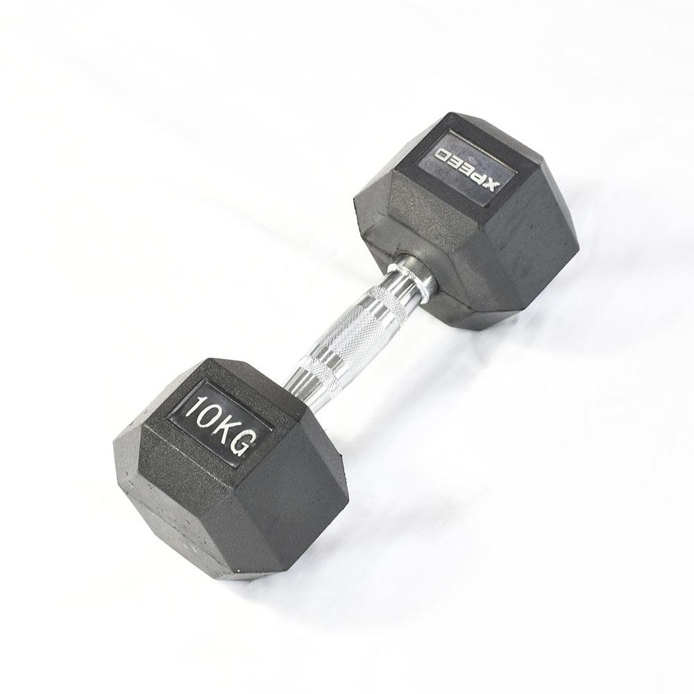 Xpeed Rubber Hex Dumbbell