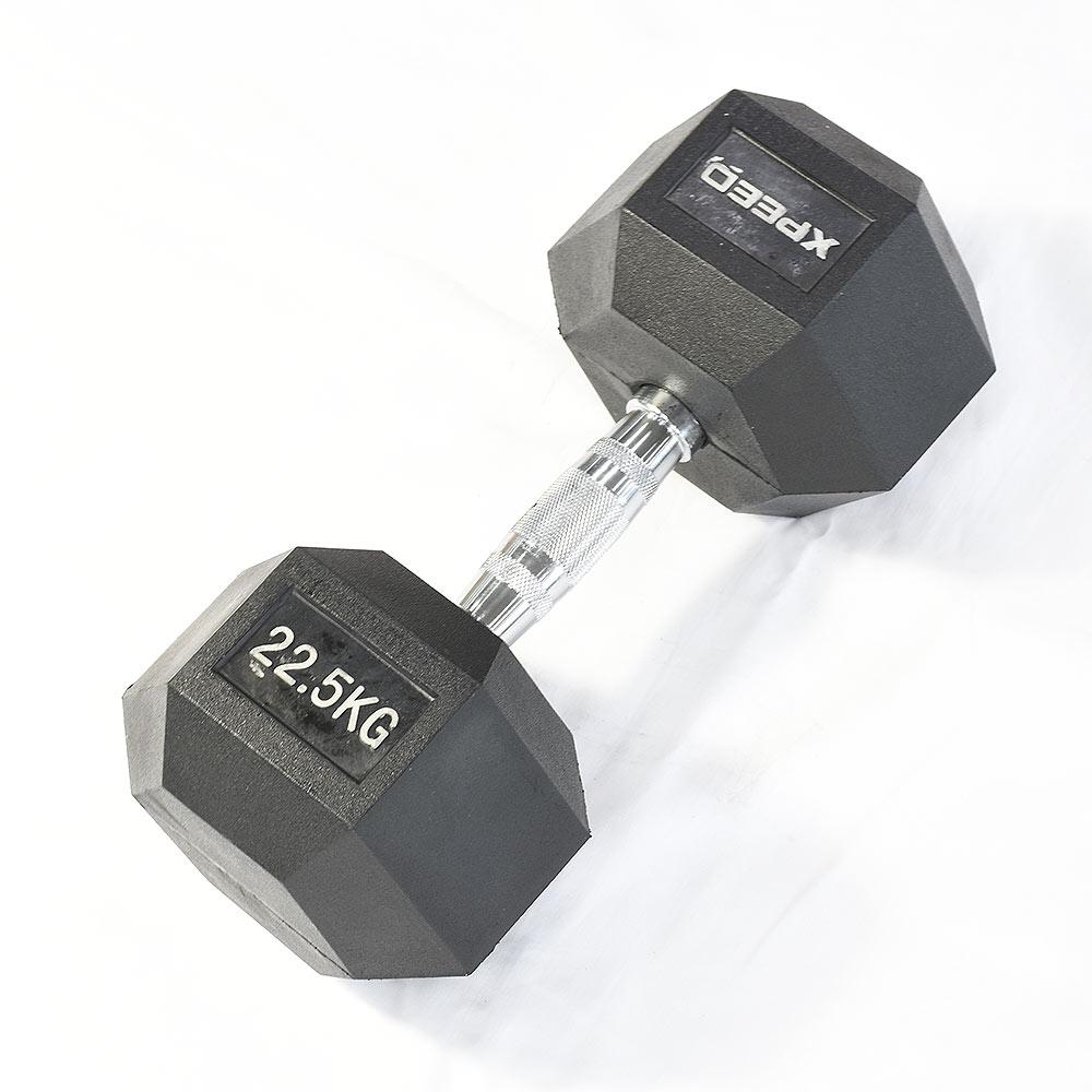Xpeed Rubber Hex Dumbbell