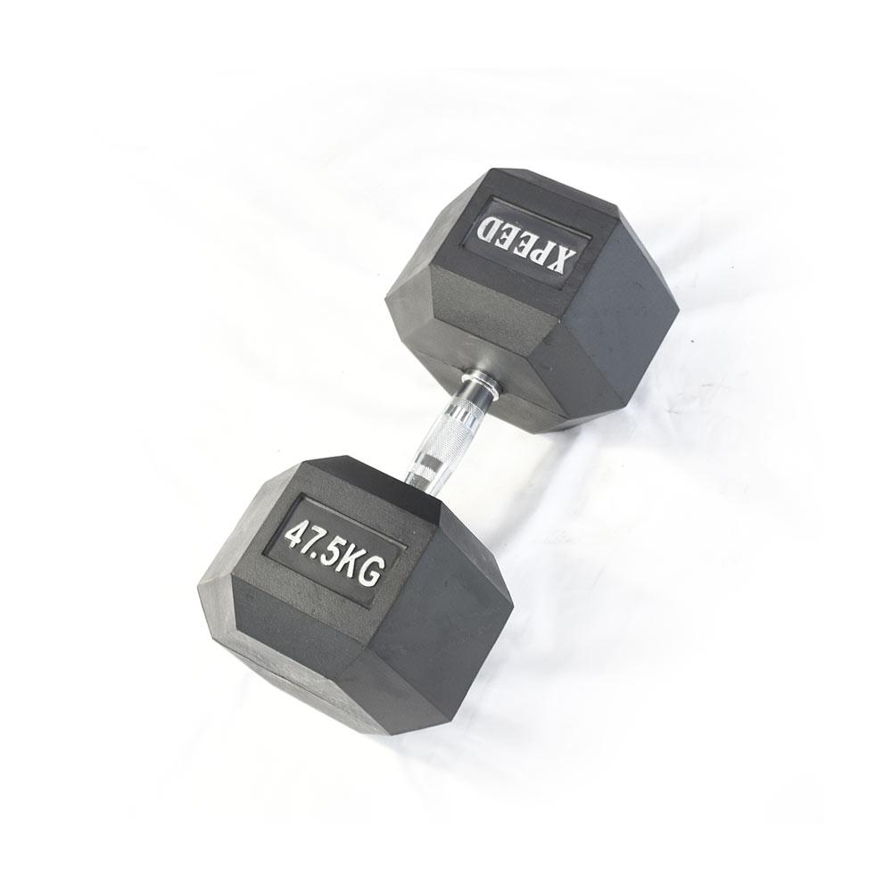 Xpeed Rubber Hex Dumbbell