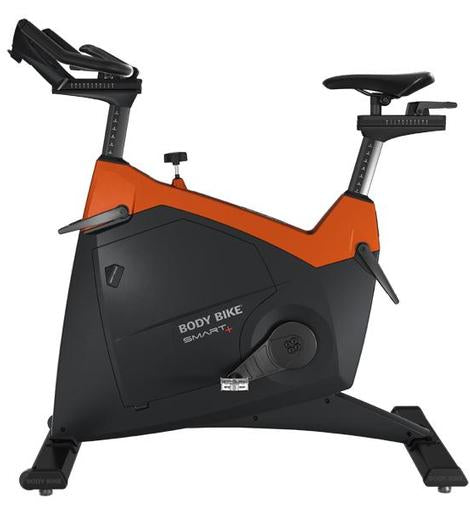 body bike smart + spin bike orange side view