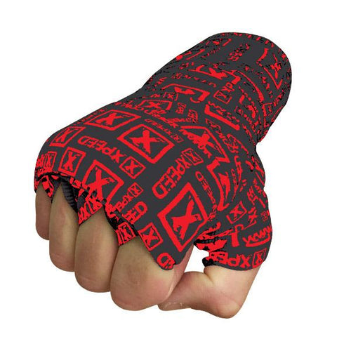 Load image into Gallery viewer, Xpeed Hand Wraps black/red front view
