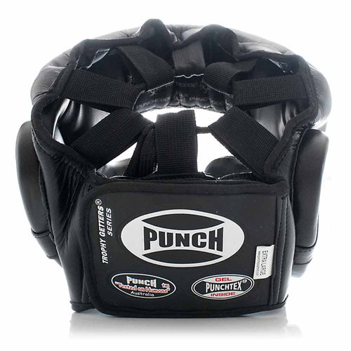 Load image into Gallery viewer, Punch Full Face Headgear black back view
