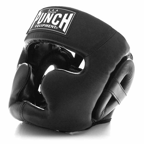 Load image into Gallery viewer, Punch Full Face Headgear black front view
