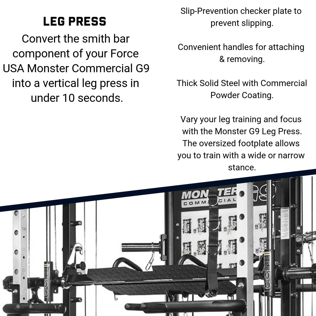 Force USA G9 All-In-One Functional Trainer leg press information