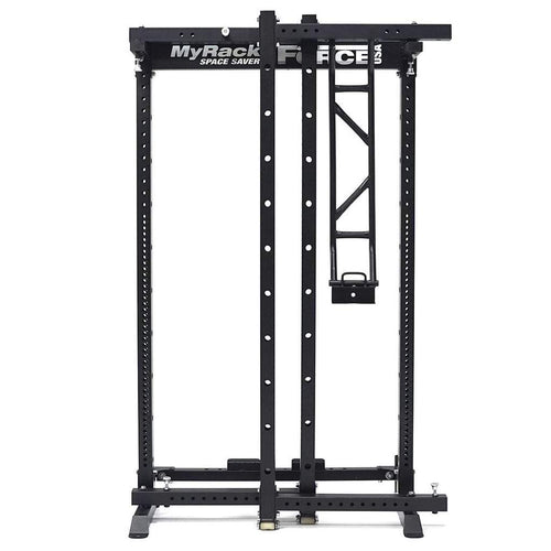 Load image into Gallery viewer, Force USA MYRack Space Saver Folding Power Cage folded front view
