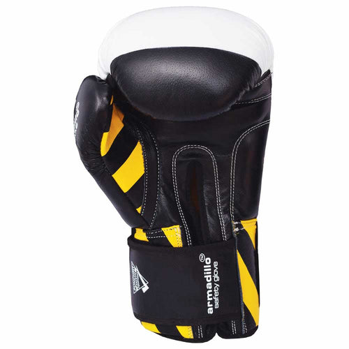 Load image into Gallery viewer, Punch Armadillo Boxing Gloves black back view
