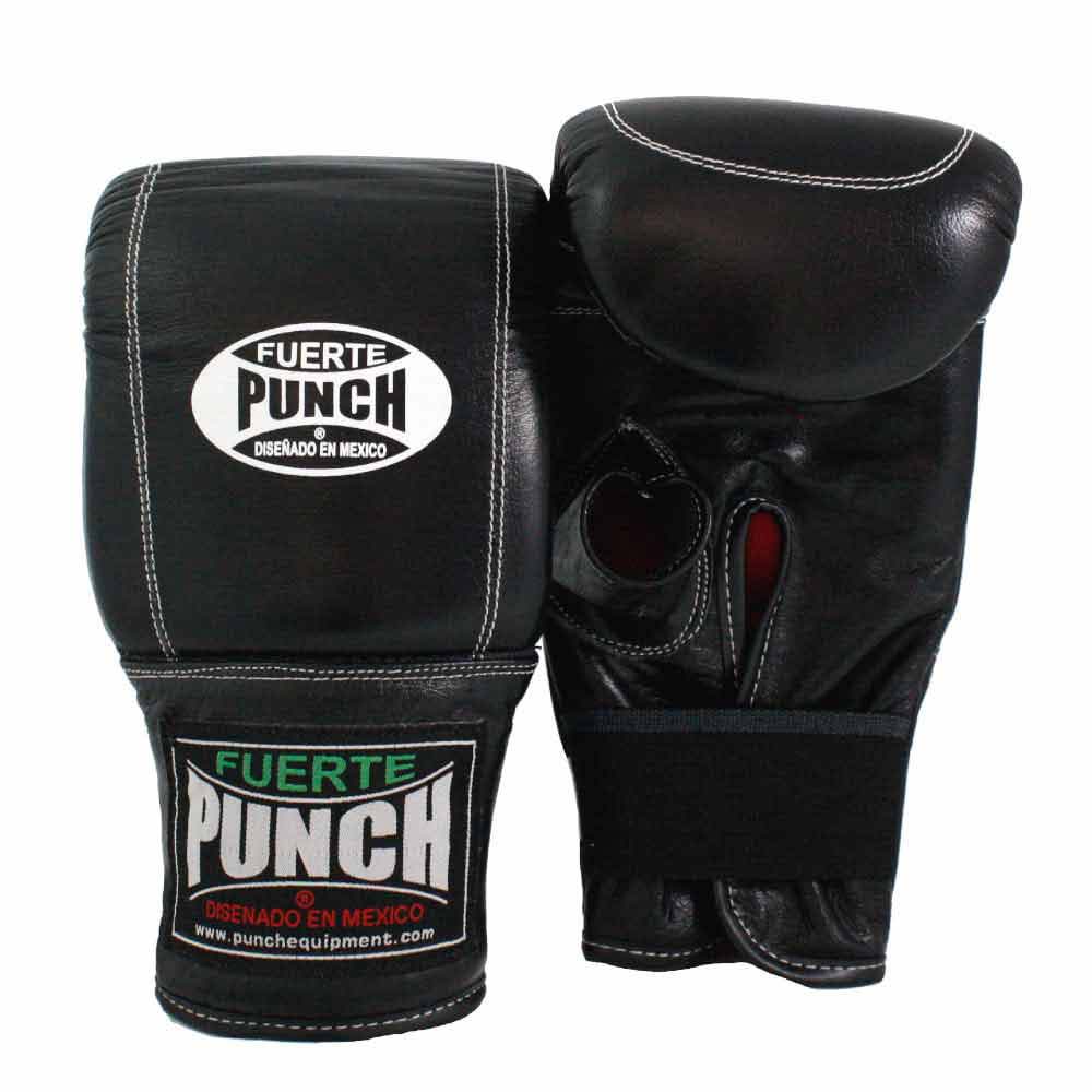 Punch Mexican Bag Mitts black front and back view