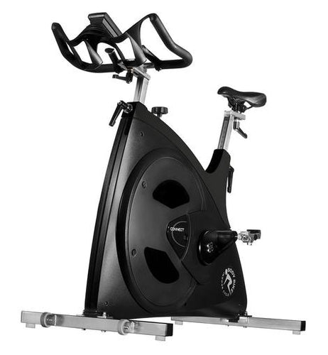 Load image into Gallery viewer, body bike connect spin bike black side view
