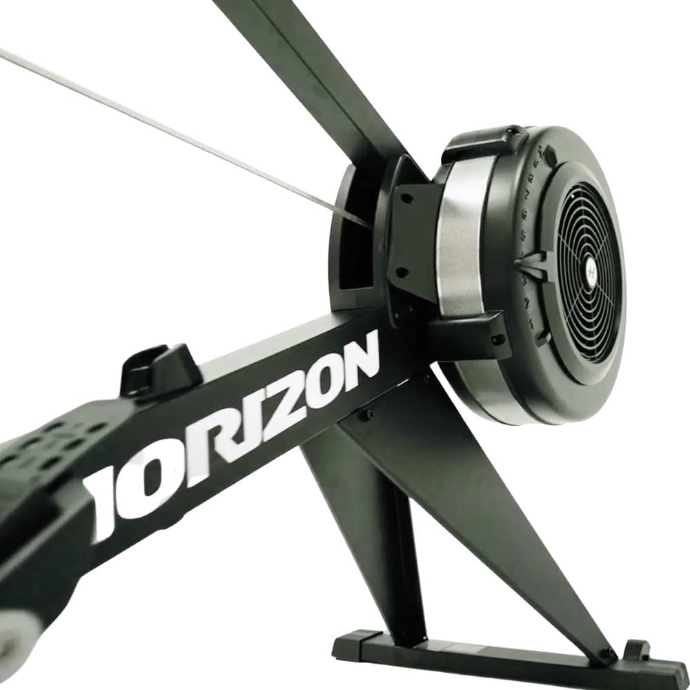Horizon Air Rower rear view front end close up