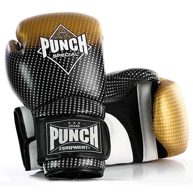 Punch Black Diamond Gloves Star Print Gold