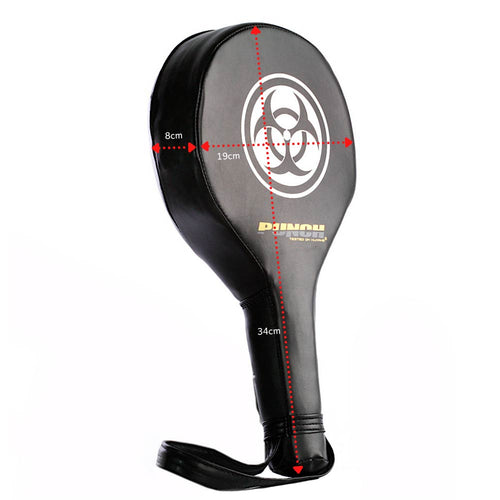 Load image into Gallery viewer, Punch Urban Boxing Paddles front view with dimensions
