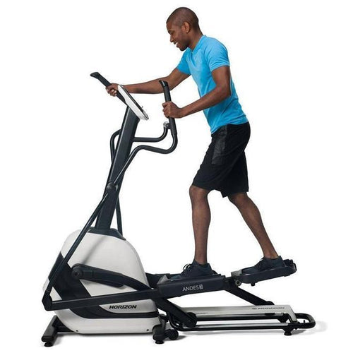 Load image into Gallery viewer, horizon andes 3 cross trainer with man side view
