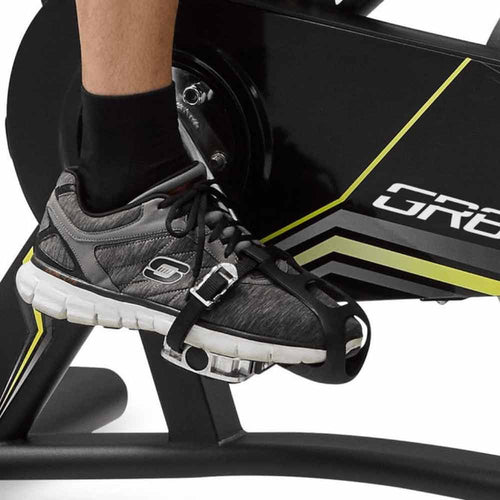 Load image into Gallery viewer, horizon gr6 spin bike side view pedals closeup
