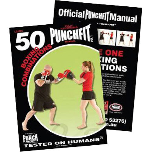 Load image into Gallery viewer, Punch 50 Boxing Combination Book front and rear view
