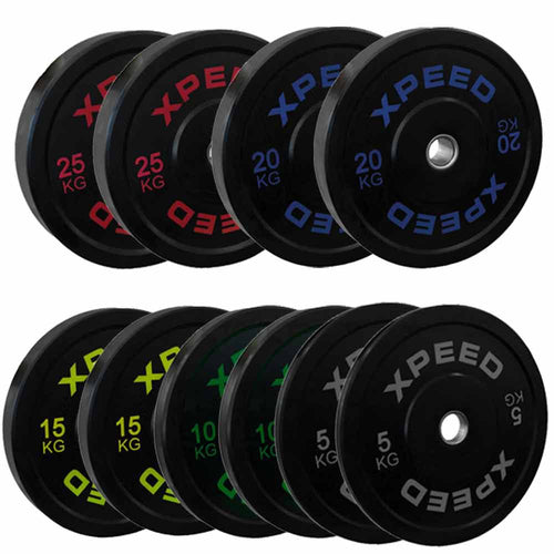 Load image into Gallery viewer, 150kg Xpeed Bumper Package all four weight plates
