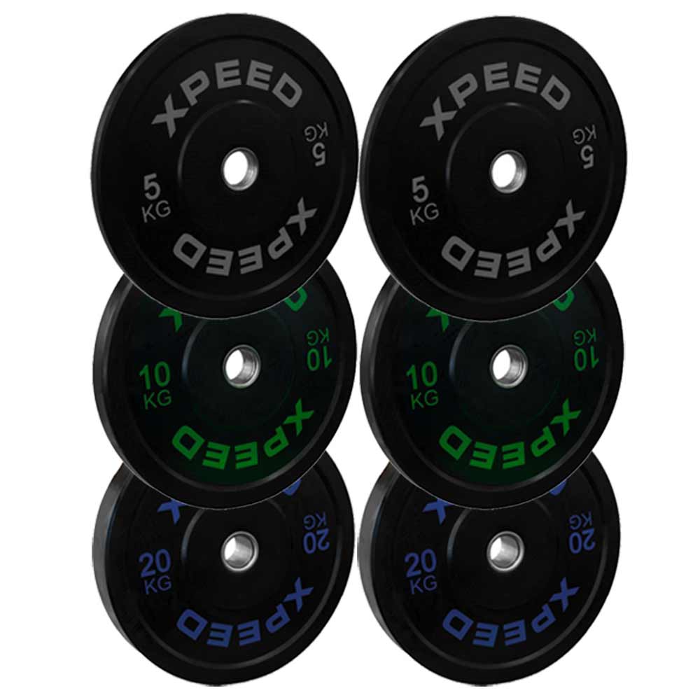 70kg Xpeed Bumper Package all four weight plates