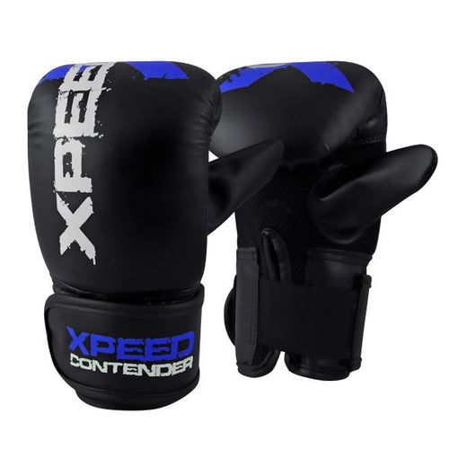 Load image into Gallery viewer, Xpeed Contender Boxing Mitt blue front and back view
